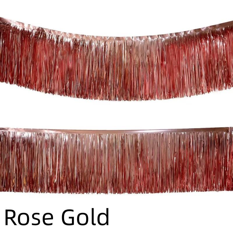 2/1 pachet folie franjuri ghirlandă metalică beteală streamers banner agățat pentru paradă plutitoare ziua de naștere nuntă Crăciun petrecere decoratiuni