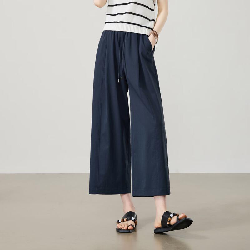 

Women s UV Protection Wrinkle-Resistant Wide-Leg Cropped Pants 28