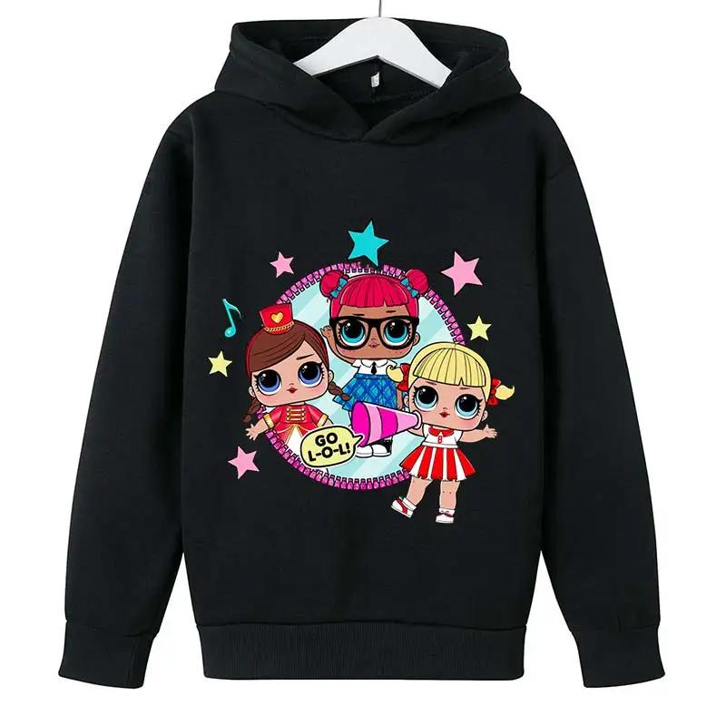 4-14 Ετών Παιδικά Βαμβακερά lolsurprise Φούτερ με Κουκούλα Χαριτωμένο Φούτερ Μακρυμάνικο Παιδικά Ρούχα Αγόρια/Κορίτσια Cool Χαριτωμένα Παιδικά Μπλουζάκια