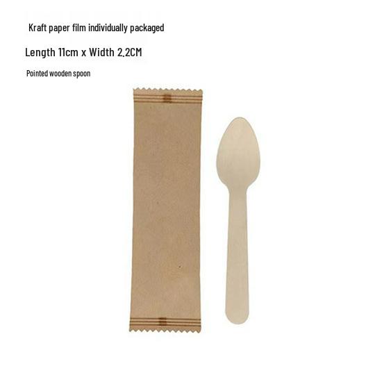 Disposable Wooden Ice Cream Tasting Spoons