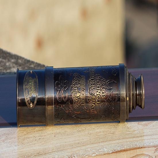 72.39 Cm Brass Telescope, Stunning Desk Decor, Gift, Custom Engraved Gift, Exquisite Handcrafted Décor for Home