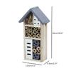 Durable Wood Insect Hotel Natural Wood Insect House for Honeybees Ladybirds Outdoor Shelter with Multiple Compartments