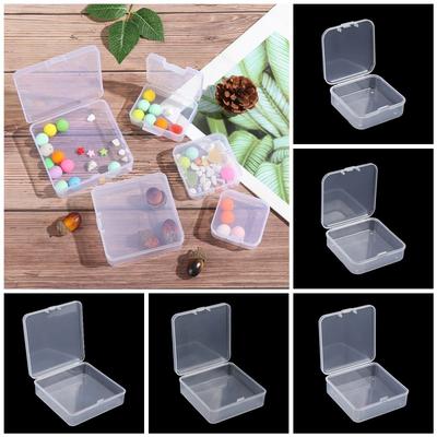 Hot Square Packing Storage Box Transparent Durable Jewelry Beads Container Plastic Fishing Tools Accessories