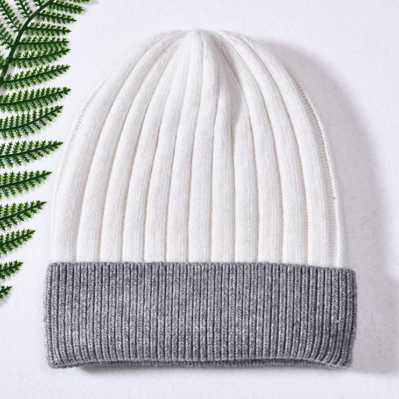 Jxwatcher Cashmere and Wool Blended Beanie Winter Hat Solid Digital Printing Common Luxury Fashion Women Beanie Hats One Size