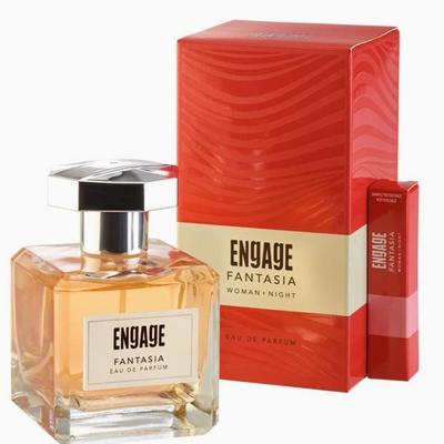 Engage Fantasia Perfume for Women, Long Lasting, Floral & Spicy, for Night Occasions, Gift for Women, Free Tester with Pack, 100ml