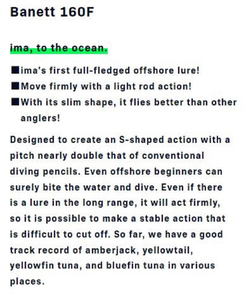 Ima Banett 160F Tužka Plovoucí Nástraha 006 (8967)