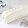 1PC Simple Solid Color Pencil Case Zipper Portable Stationery Storage Bag Outdoor Storage Student Back-to-School Supplies