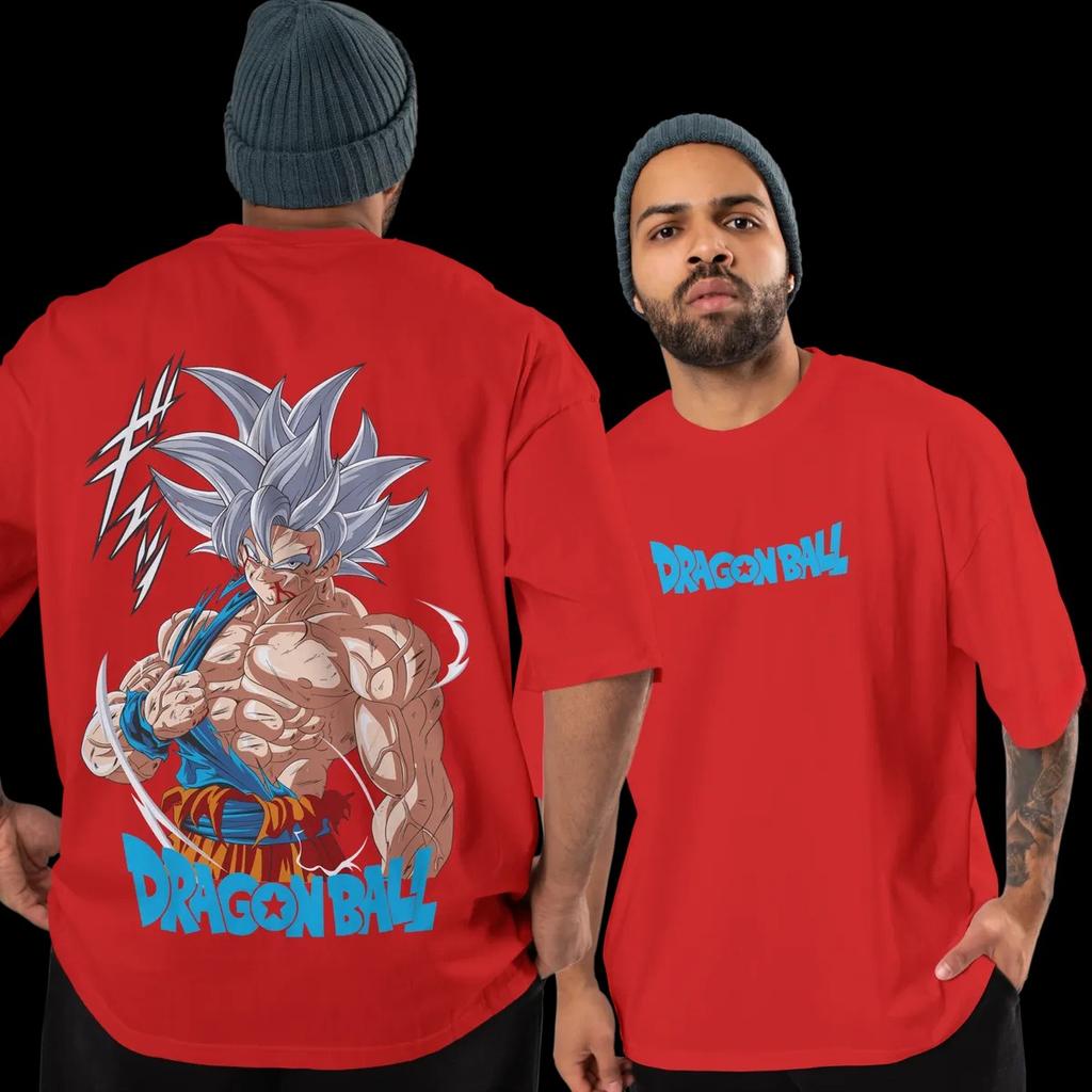 Dragon Ball Super Goku TShirt Men Anime Ultra Instinct Graphic Tee Japanese Manga Streetwear Short Sleeve Oversized Top