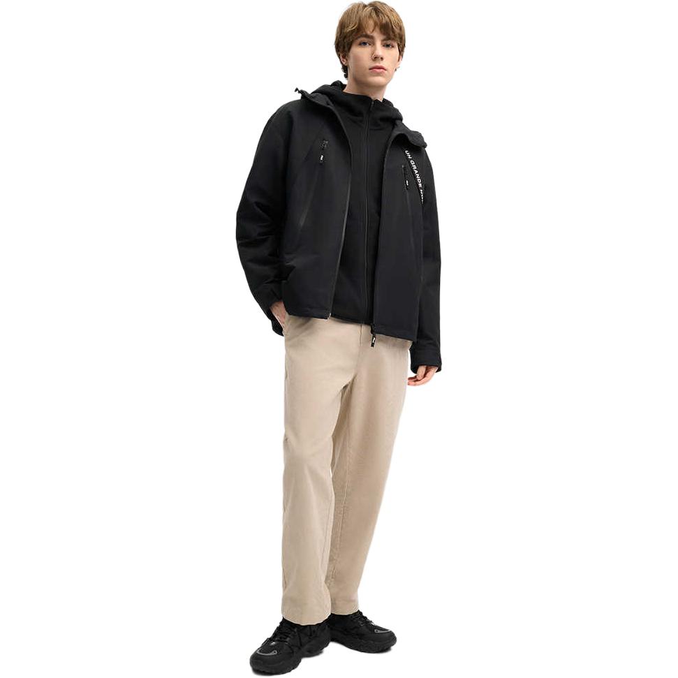 Fila Fashionable Warm Hooded Two-Piece Jacket Men Jackets Black F11M519704FBK