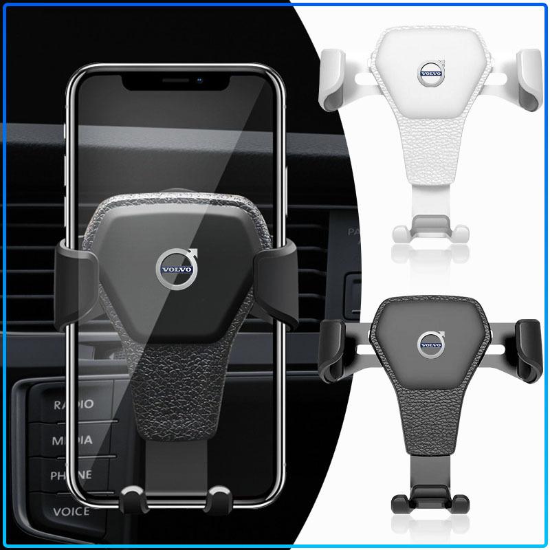 Car Badge Emblem Phone Holder Bracket Air Clip Mount Stand Accessories For Volvo 240 C70 S40 S50 S60 S70 S80 S90 V40 V50 V60 V90 XC40 XC60 XC90 Truck