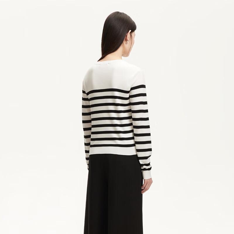 VEROMODA Lyocell Blend Striped V-Neck Cardigan