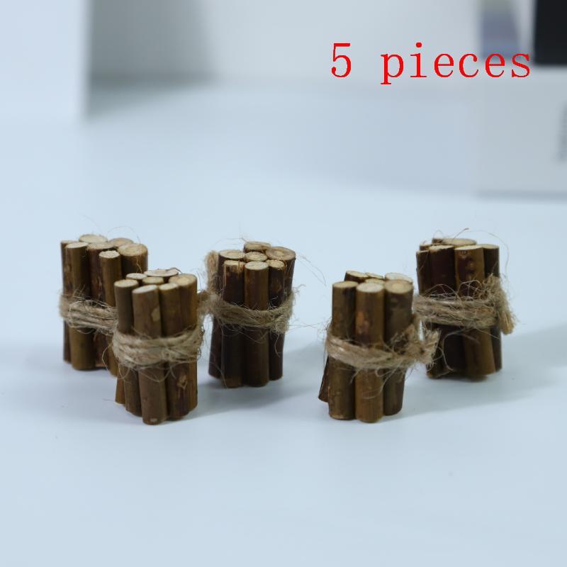 1/3/5Pcs Creative Food Play Kitchen Simulation Ornaments Dollhouse Firewood Pile Wood Set Miniature Model Toys Home Decoration