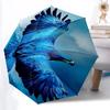 1pc Blue Eagle Automatic Folding Umbrella - Compact Travel Umbrella with Auto Open/Close 8-Rib Heavy-Duty Shaft for Women/Men -l023
