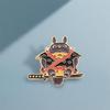 Samurai Cat Enamel Pin: Cute Cartoon Anime Fantasy Badge from Japan - Perfect Gift for Fans & Collectors