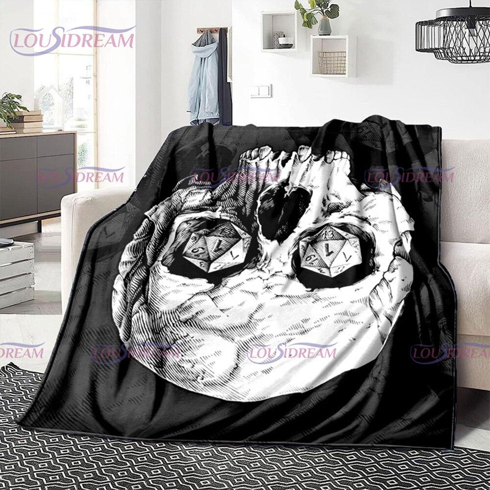 Buntes Geometrie-Muster, Klimaanlage, Flanelldecke, Bürozimmer, warm und bequem, Sofa, D20, Würfel-bedruckte Decke, Geschenk