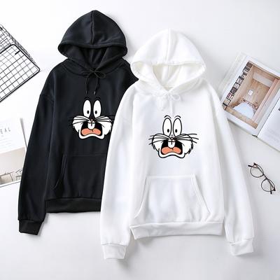 Student Mode Lustige Druck Übergroßen Hoodie Damen Herbst Winter Langarm Pullover Plüsch Mit Kapuze für Paar