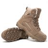 Warm Lined Tactical Hiking Boots Men Winter Outdoor Trekking Shoes With Rubber Sole Anti-Slip High-Cut