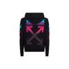 Felpa con cappuccio unisex OFF WHITE AW18, con fodera in pile, gradiente multicolore, nera, OMBB037F181920051088