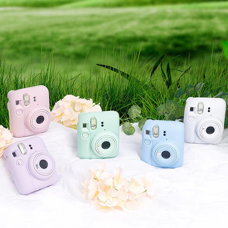 Per Fotocamera Fujifilm Instax Mini12 Custodia in Silicone Guscio Copertura Protettiva Monocolore Morbida Antigraffio Per Custodia Instant Mini 12
