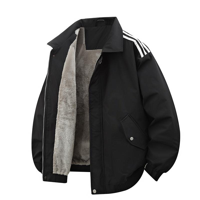 

Осенне-зимняя вельветовая рабочая куртка, хлопковая куртка, мужской стиль, толстое пальто, мужская куртка с карманами для украшения, свободного кроя M чёрный