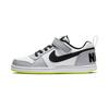 Nike Court Borough Abrasion Resistant Low top Skateboard Shoes Gray Yellow Green Kids' (Unisex) Kids' Skateboarding Shoes 870025 104
