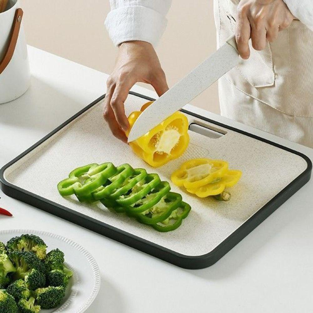 Anti-overflow Border Fruit Chopping Board Hanging Chopping Block Wheat Straw Cutting Board  Home
