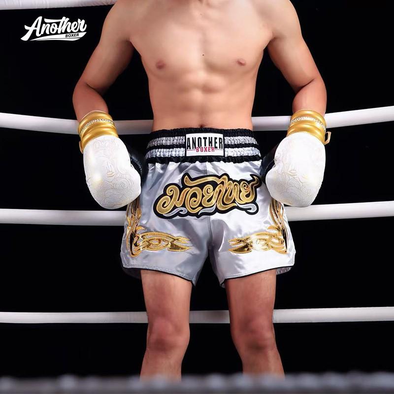 Pantalones Cortos de Boxeo Hombres Mujeres Muay Thai Entrenamiento Lucha Ropa Deportiva de Dos Tonos