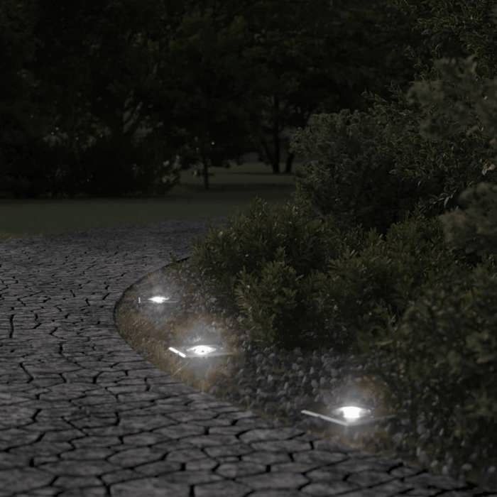 VidaXL Lampes au sol d'extérieur carrée aluminium moulé sous pression, lampe de jardin, lampe au sol de jardin, lumière au 4006392