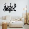 Große Metall-Wandkunst Jazzband Musiker-Silhouette Moderne Musikzimmer-Dekoration Schild Geschenk für Musikliebhaber