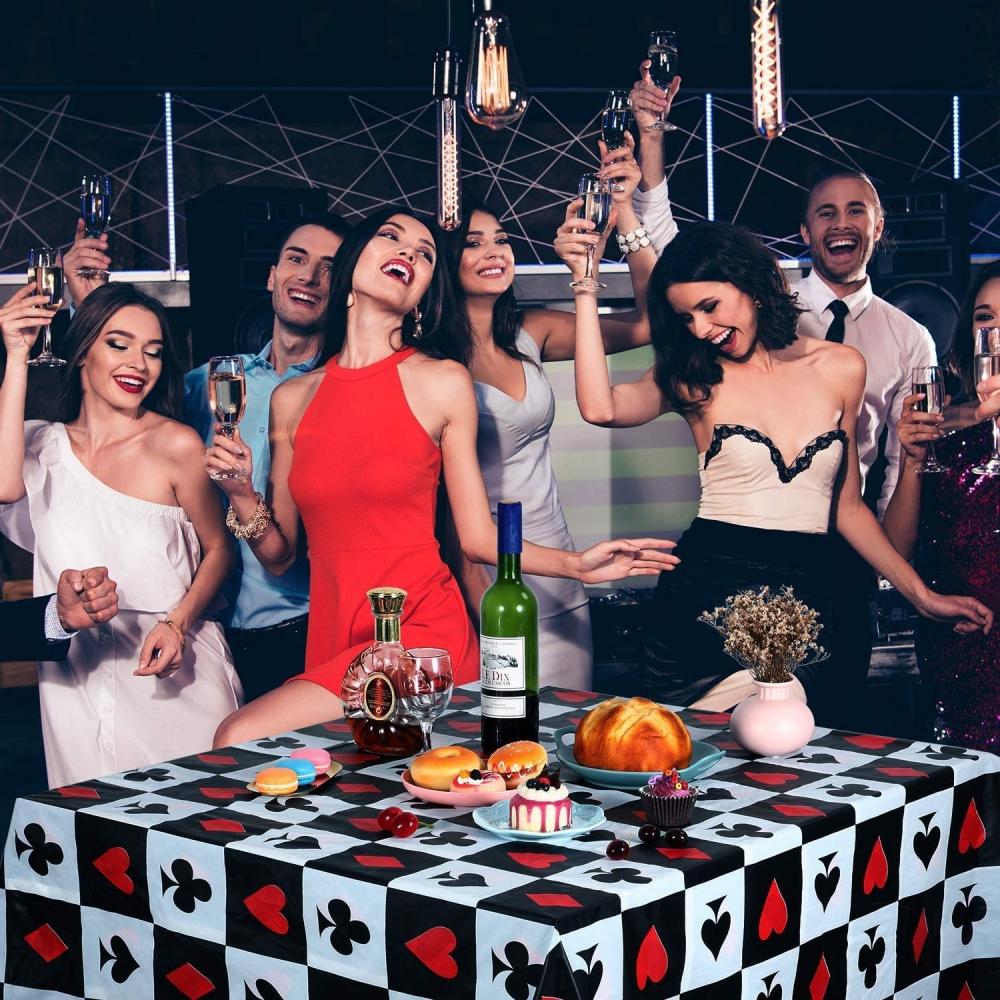 Rectangular Disposable Football Milk Pattern Table Cover Poker Themed Party Decorations