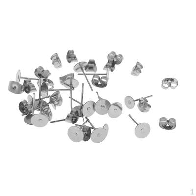 30 Paar/Edelstahl Blank Ohrringe Ohrstecker DIY Schmuckherstellung Basteln