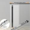 Concealed Pocket Door Sliding Track Wood Door Bidirectional Buffer Rail Full Set Bumper/Hanging Rail/Sliding Door Wheel Hardware