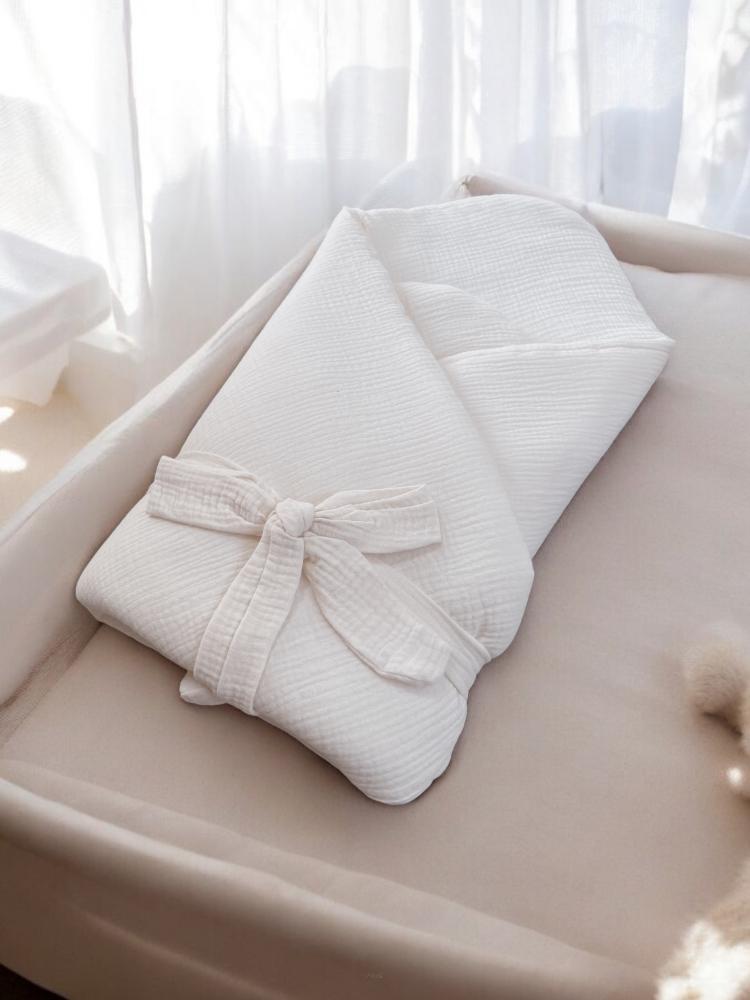Muslin Wrap, Swaddle, Blanket, Mat with Filling 4 In 1 (latte)