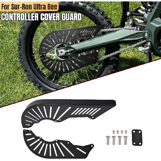 

Rear Chain Guard Protection for Sur Ron Ultra Bee 2022 2023,Dirt Bike Light Duty Billet Aluminum Upper and Lower Chain Protector Cover Fender Guard
