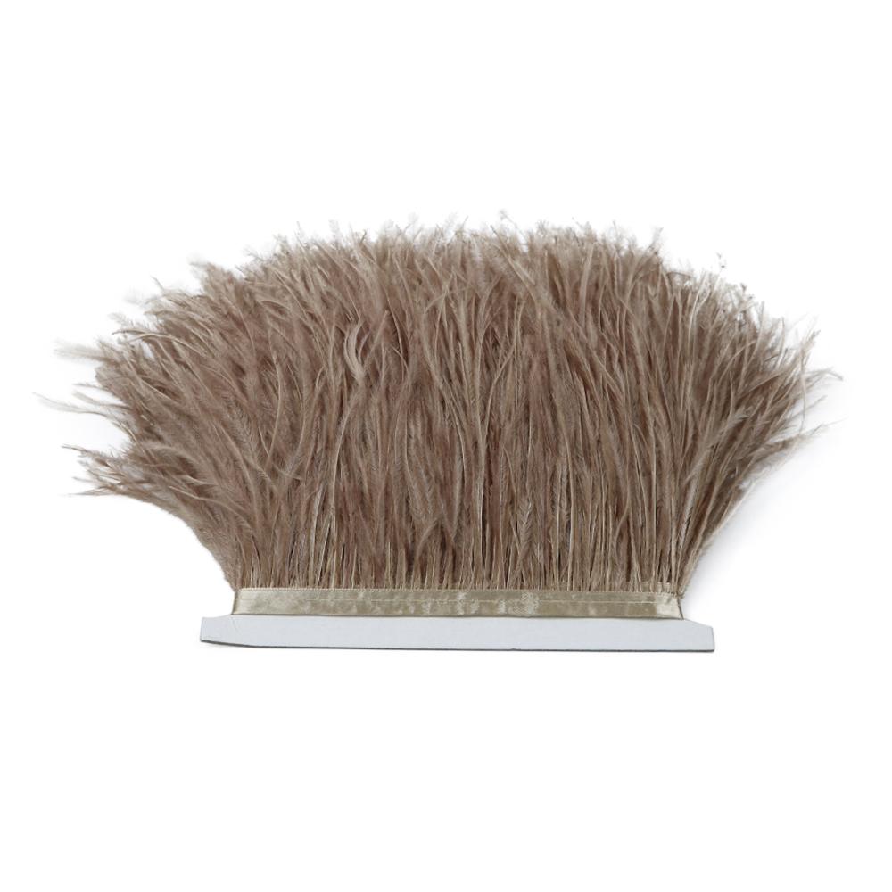 Feather1M 5M 10M 8-10cm Black White Ostrich Feather Trims Ribbon Multicolor Plume for Sewing Feathers Crafts  Dress Clothing Decoration