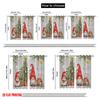 2pcs,2D Plane Printing Curtains Digital Printed Christmas Gnomes and Snowman Versatile Durable Polyester (without Rod) Festive