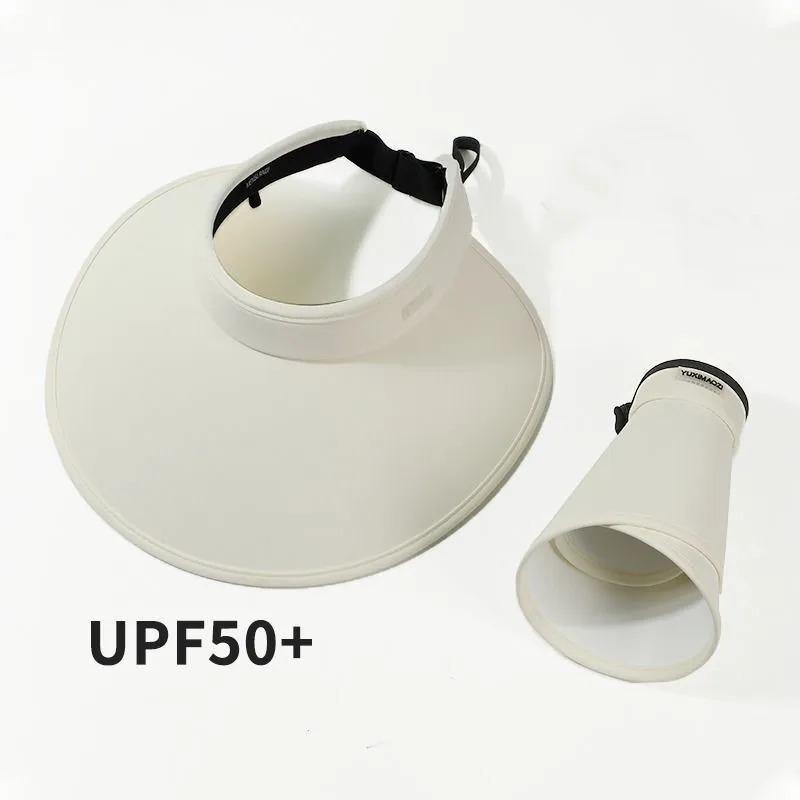 New Summer Women's Hat Ice Silk Large Brim Sun Block Hat UV Protection All Tide Visor Hat Empty Sun Hat