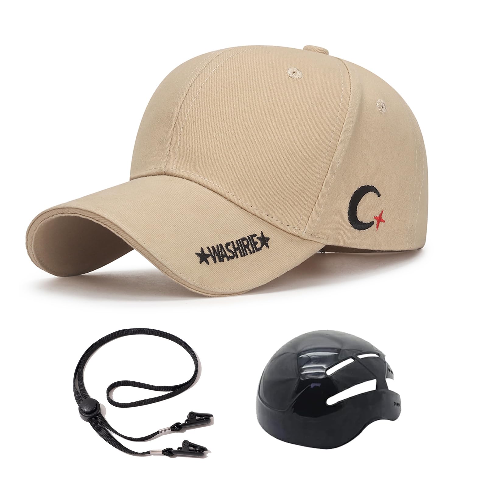 

Велосипедная шляпа для мужчин и женщин, летняя, для улицы, для защиты от катастроф, однотонная, с защитой от УФ-излучения, ультраударопрочная, безопасная шляпа с подбородком, подходит для окружности головы, шлем, стиль,