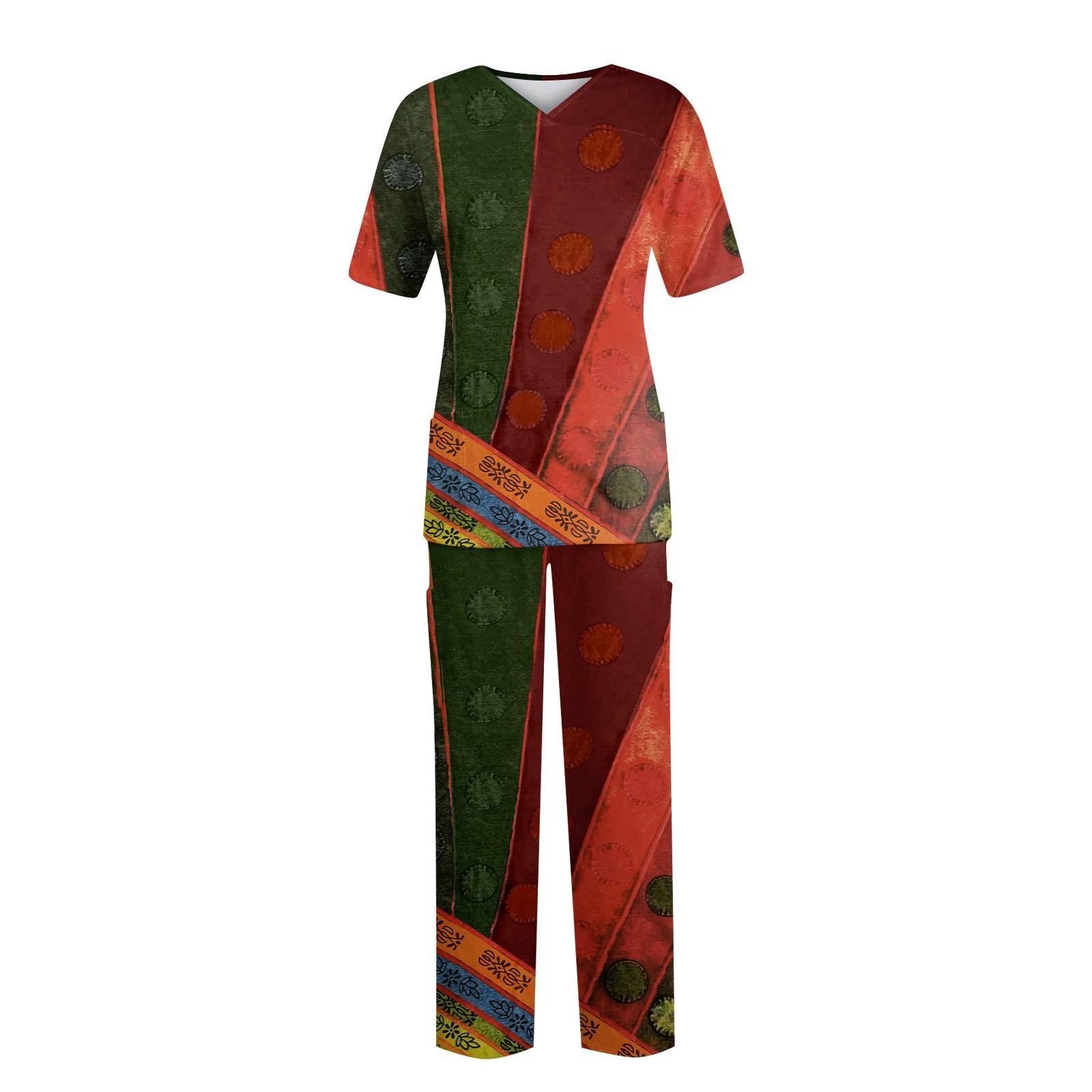 

Женский топ с коротким рукавом и v-образным вырезом + брюки, рабочий комплект, свободные повседневные футболки с короткими рукавами, топ и длинные брюки, спортивный костюм XL