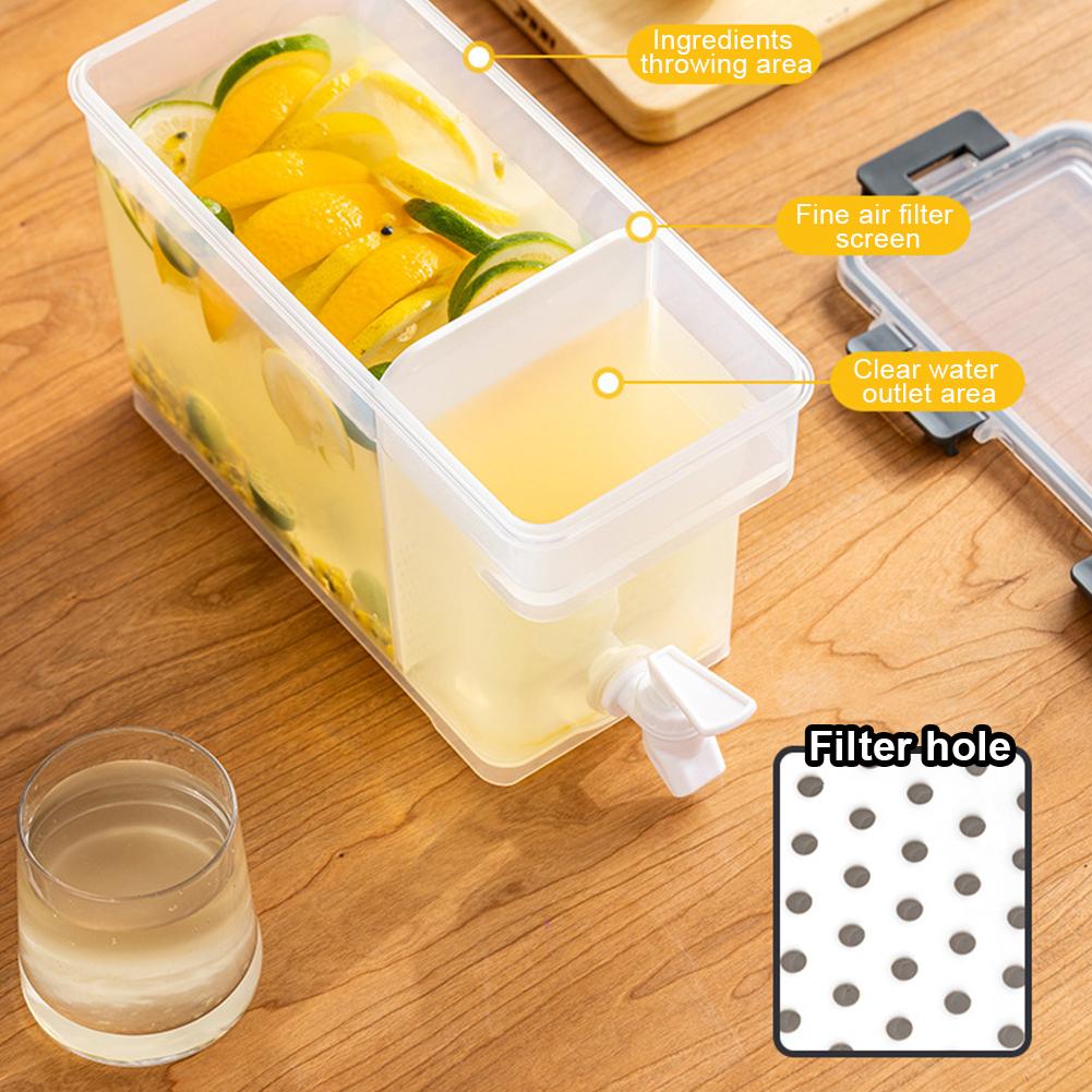 3.5/6L Cold Water Bucket Large Capacity Beverage Drink Kettle Leakproof Refrigerator Beverage Dispenser for Outdoor Picnic Party