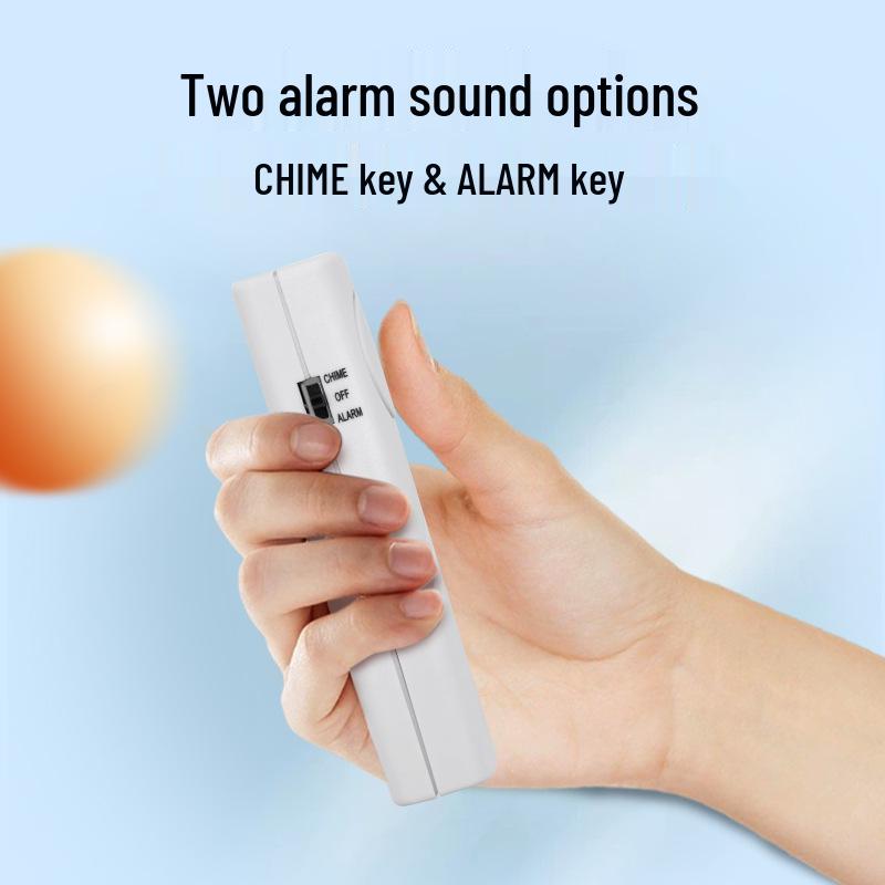 White Custom Self-Defense Door Alarm: Magnetic Anti-Theft Device for Home Security and Emergency Alerts