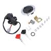 Ignition Switch Fuel Gas Cap Seat Lock Set Metal ABS Replacement for Suzuki GSXR600 GSXR750