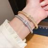 Luxury Gold And Silver Oval Hand Chain With Gemstone Detailing For Daily Fashion