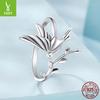 Bird Open Ring Adjustable Women'S 925 Sterling Silver Oxide Plain Silver Bird Ring Jewelry