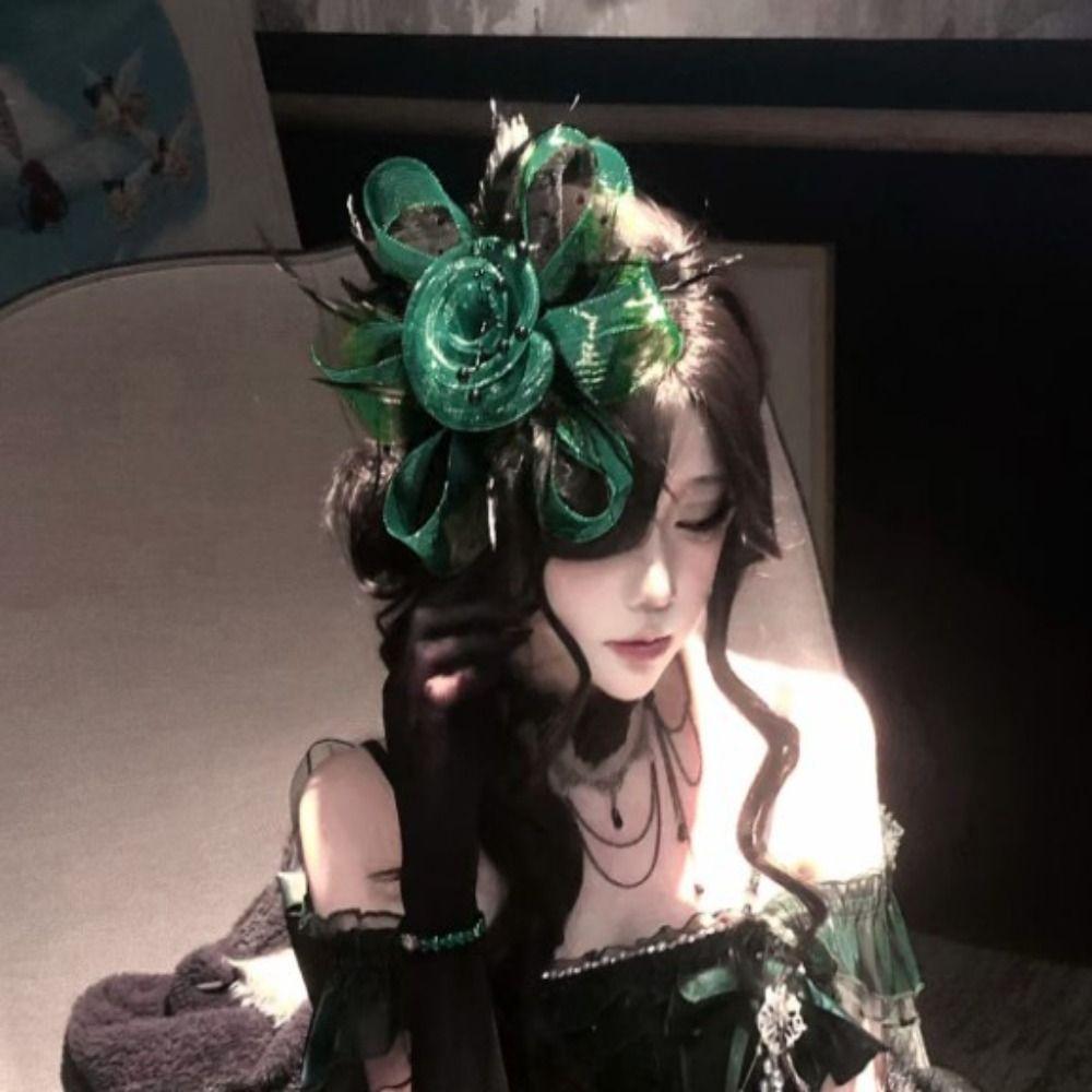 Hairpin Feathers Fascinator Hat Sweet Funeral Headdress Fashion Veil Hat Headwear  Headdress