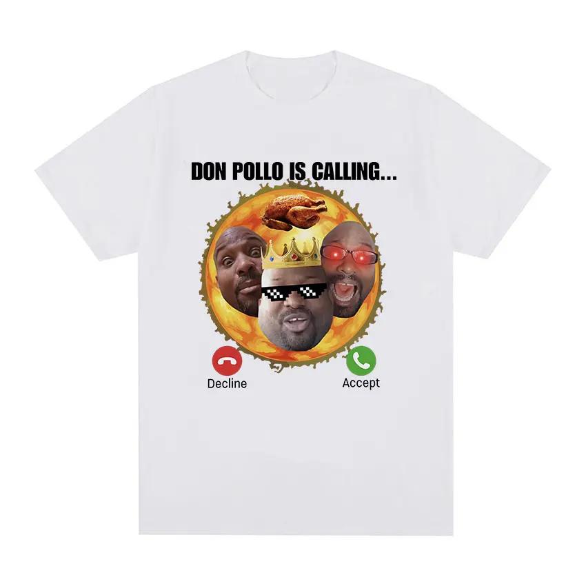 Футболка с рисунком забавного мема Don Pollo Ohio King Top Clothing Футболка женская ретро мода повседневная футболка большого размера S
