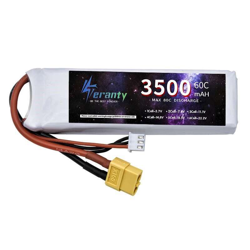 TERANTY 3500MAH 60C 7.4V 11.1V 14.8V 22.2V Lipo Battery 2S 3S 4S 6S For RC Car Quadcopter Drone Airplane Helicopter 2PCS
