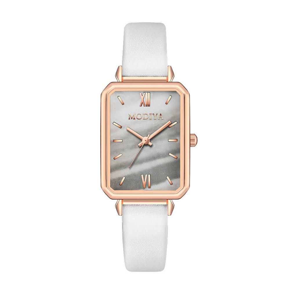 Niche Women's Small Green Retro Square Quartz Student Watch