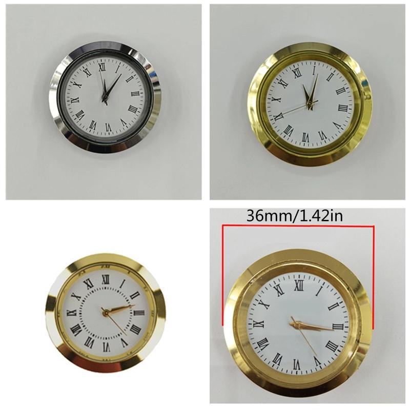 Clock Quartz Movement Round Clocks Head Insert Classic Clock Craft for Women Men Wearing Watch Replacement Part Supplies