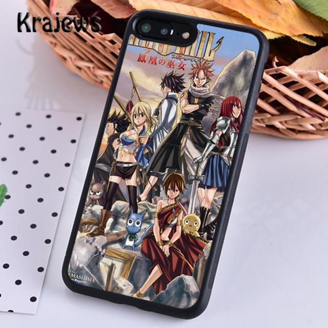 Husa de telefon Krajews Fairy Tail Anime Manga pentru iPhone 14 5 6s 7 8 plus X XR XS 11 12 13 pro max Samsung Galaxy S21 S22ultra